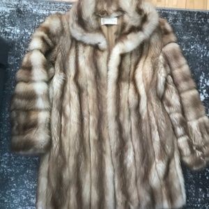 Vintage 1950s Oscar De la Renta Fur Coat